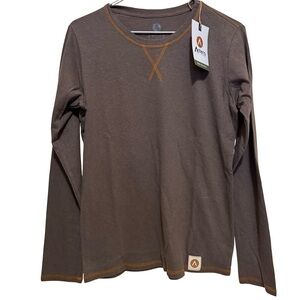 Antero Men's Trail Tee Brown made from a hemp/organic cotton SZ Small New
